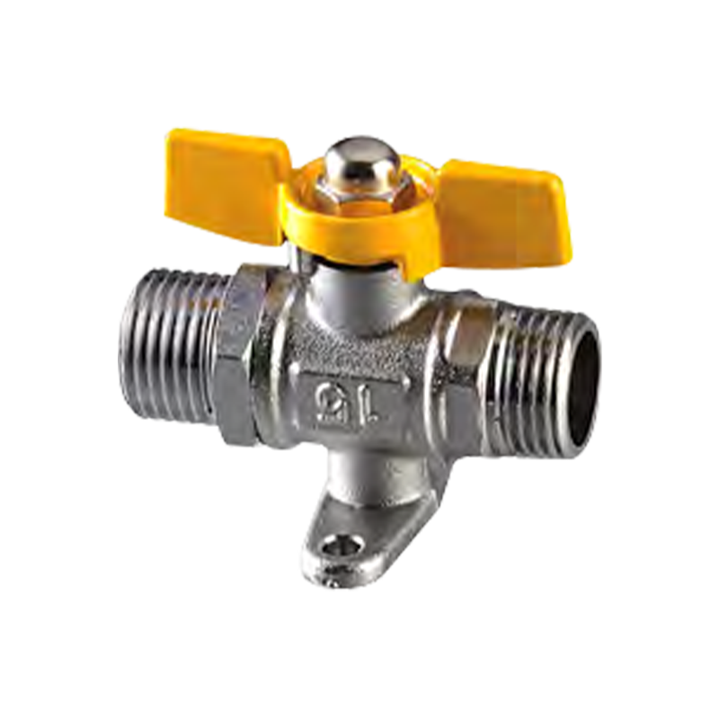 Dobbel ekstern trådkuleventil med base Dobbel ekstern trådkuleventil med base